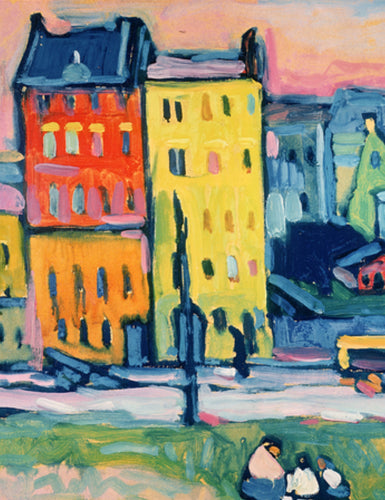 Faites vous livrer une reproduction haut de gamme de Houses in Munich - Vassily Kandinsky pour votre décoration d'intérieur. Produit en France sur verre acrylique ou aluminium dibond, disponible en de multiples formats et à partir de 49,90 €. 