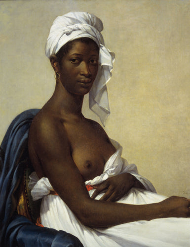 Faites vous livrer une reproduction haut de gamme de Portrait d'une femme noire - Marie-Guillemine Benoist pour votre décoration d'intérieur. Produit en France sur verre acrylique ou aluminium dibond, disponible en de multiples formats et à partir de 49,90 €