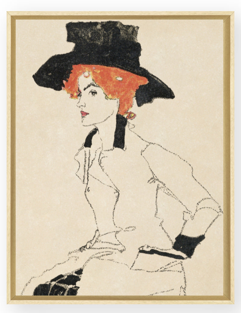 Portrait de femme - Egon Schiele