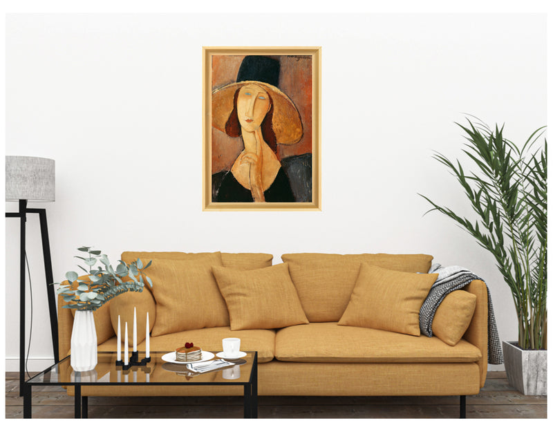 Jeanne Hebuterne avec un grand chapeau - Amedeo Modigliani